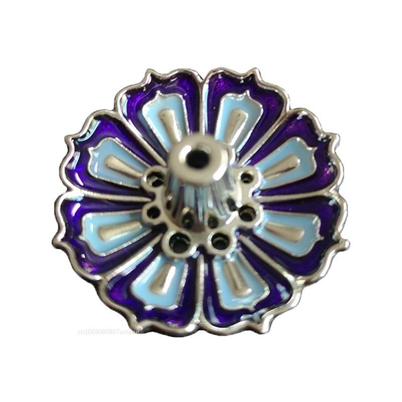 1PCS Lotus Alloy Incense Burner Stick Holder Home Buddhism Line Incense Plate Sandalwood Coil Base Temples Delicate Home Decor