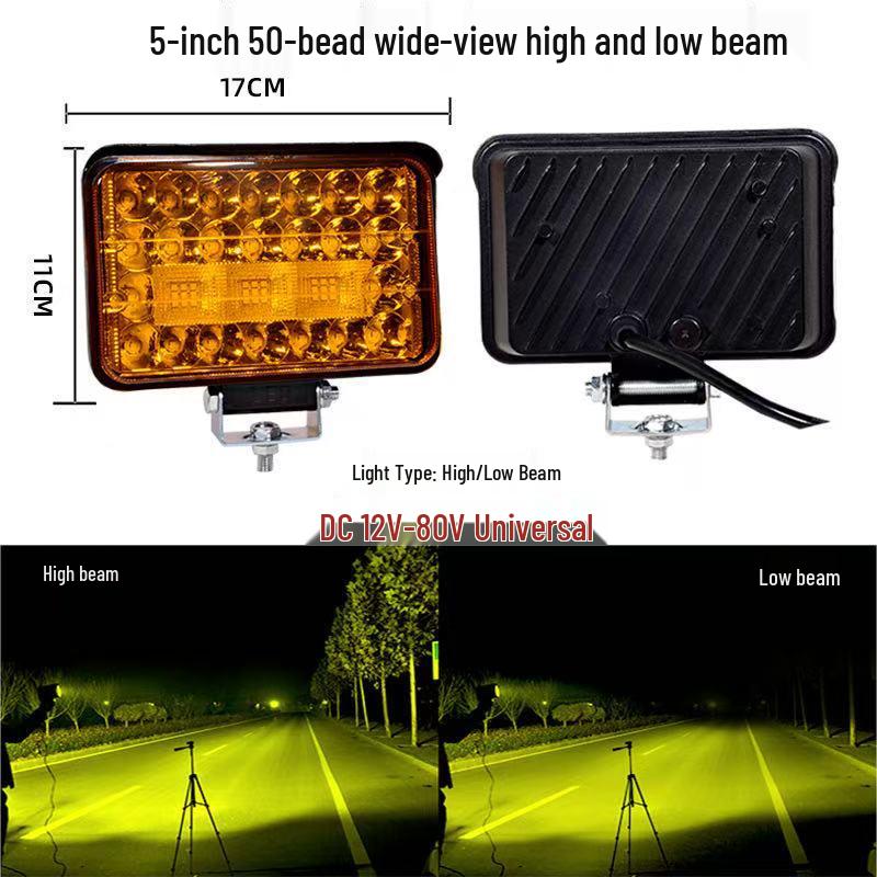 Super Bright LED Spotlight for Trucks & Vehicles: 12v/24v Headlight and Fog Light