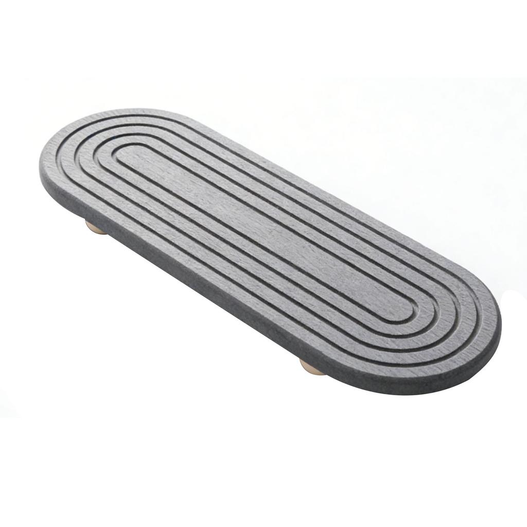 Water Absorbing Stone Tray for Sink Diatomite Quick Drying Stone Sink Tray for Kitchen Countertop Faucet