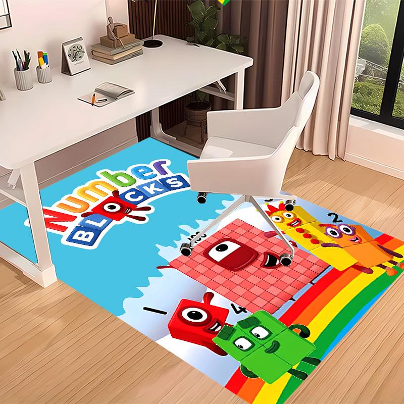 Tappeto Assorbente Lavabile Stampato Numberblocks, Tappetini Antiscivolo per Bagno, Tappeti da Cucina, Tappetino Yoga, Ingresso Soggiorno, Tappeti da Campeggio Picnic