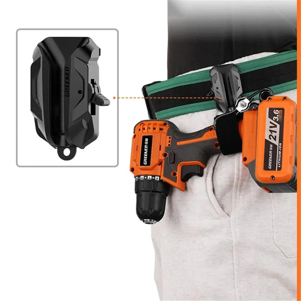 NEW Tool Bag Belt with Quick-hanging Buckle Self-locking Hook Anti-drop Repair Tool Pouch Portable for Woodworking Electrician