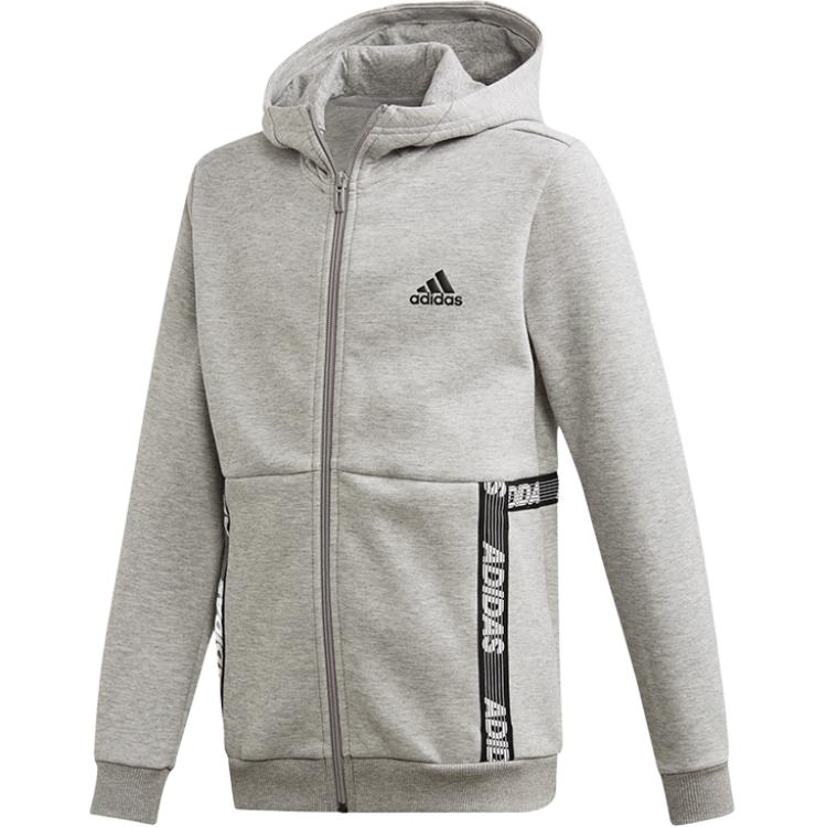 Adidas Jacket Medium Heather Gray/Black Teenagers FK4819 152