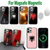 Albanian Skenderbeu Flag Phone Case For iPhone 16,15,14,13,12,11,Plus,Pro,Max,Mini Magsafe Magnetic Wireless Charging