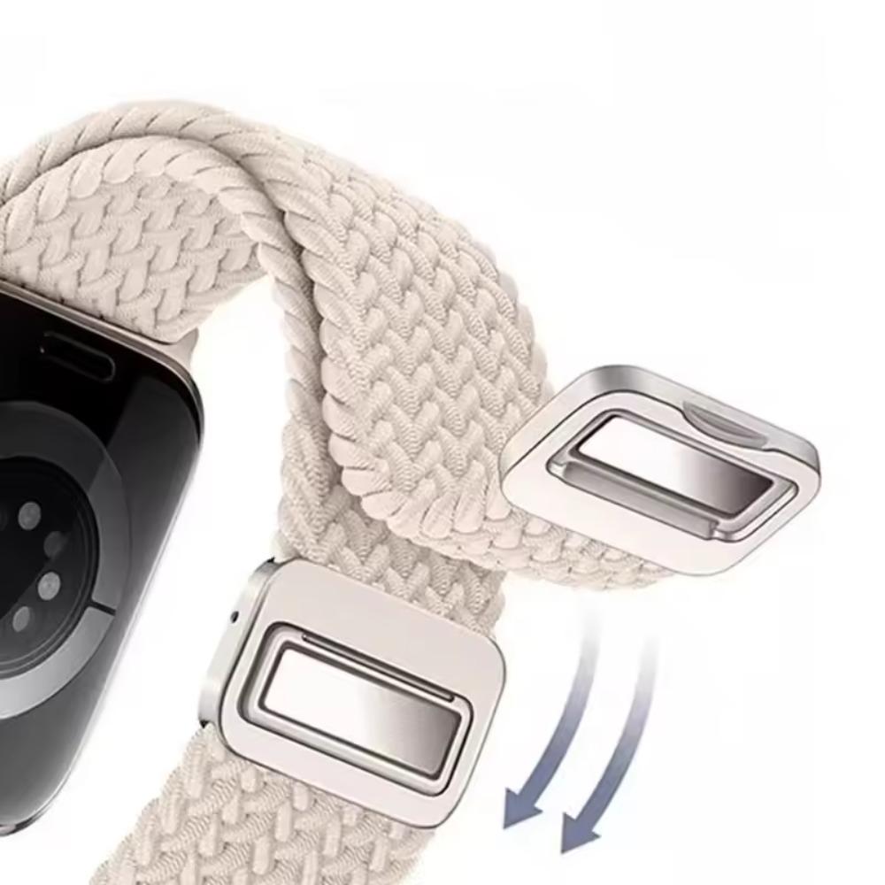 Cinturino intrecciato in nylon per Apple Watch Ultra 3 49mm 11 10 46mm 42mm Braccialetto con fibbia magnetica IWatch 9 8 7 41/45mm 6 5 4 SE 44/40mm