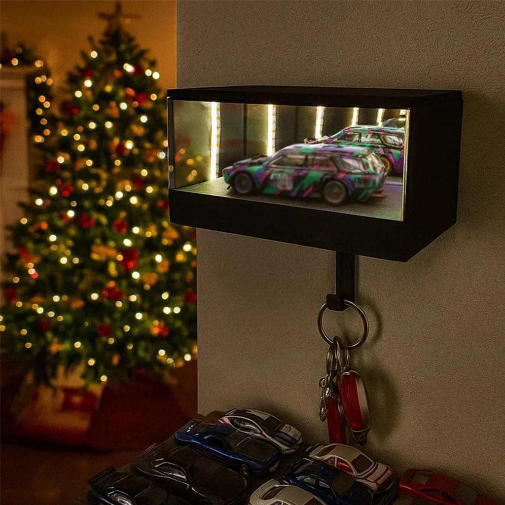 Infinity Garage Keychain Car Luminous Infinite Garage Key Hook LED Light Car Key Hanger For Apartment Home Office Entryway
