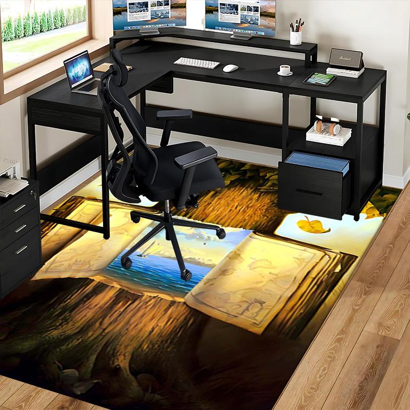 1pc Adventure Awaits: Pirate Map Chair Mat - Perfect for Office Chairs, Home Decor, and More!P028
