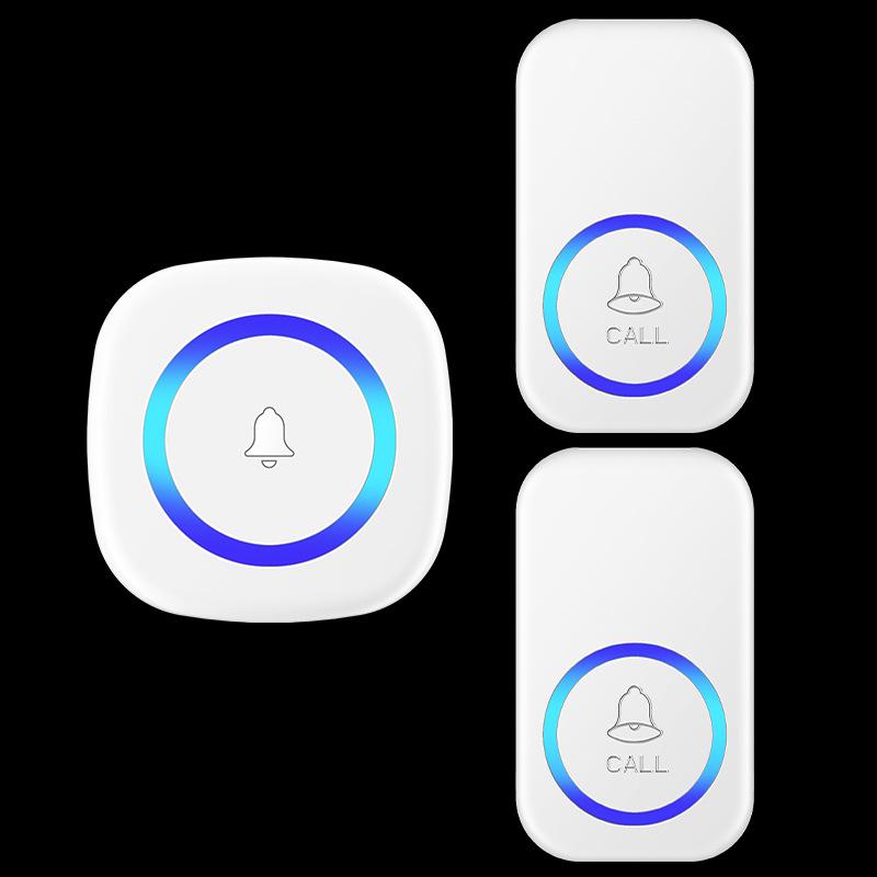 US/UK/EU Two-in-One Wireless Doorbell with Long-Range Remote and Elderly Call Function