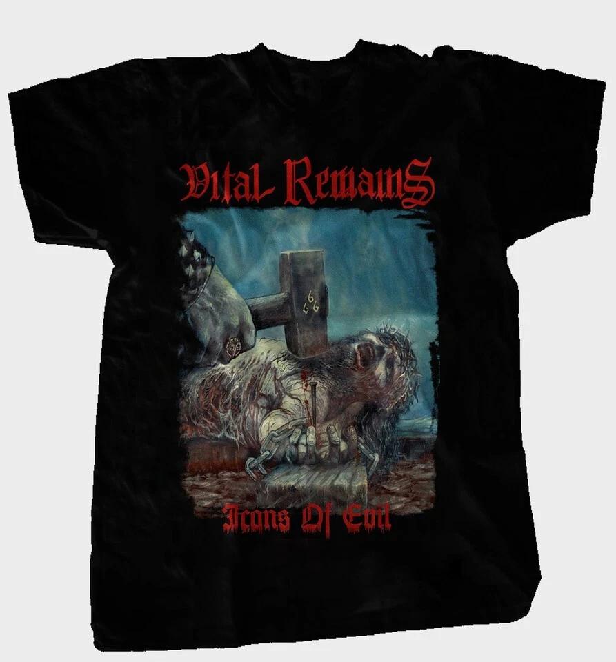 

Vital Remains Icons of Evil Футболка группы Унисекс Все размеры от S до 5XL UU916 2XL