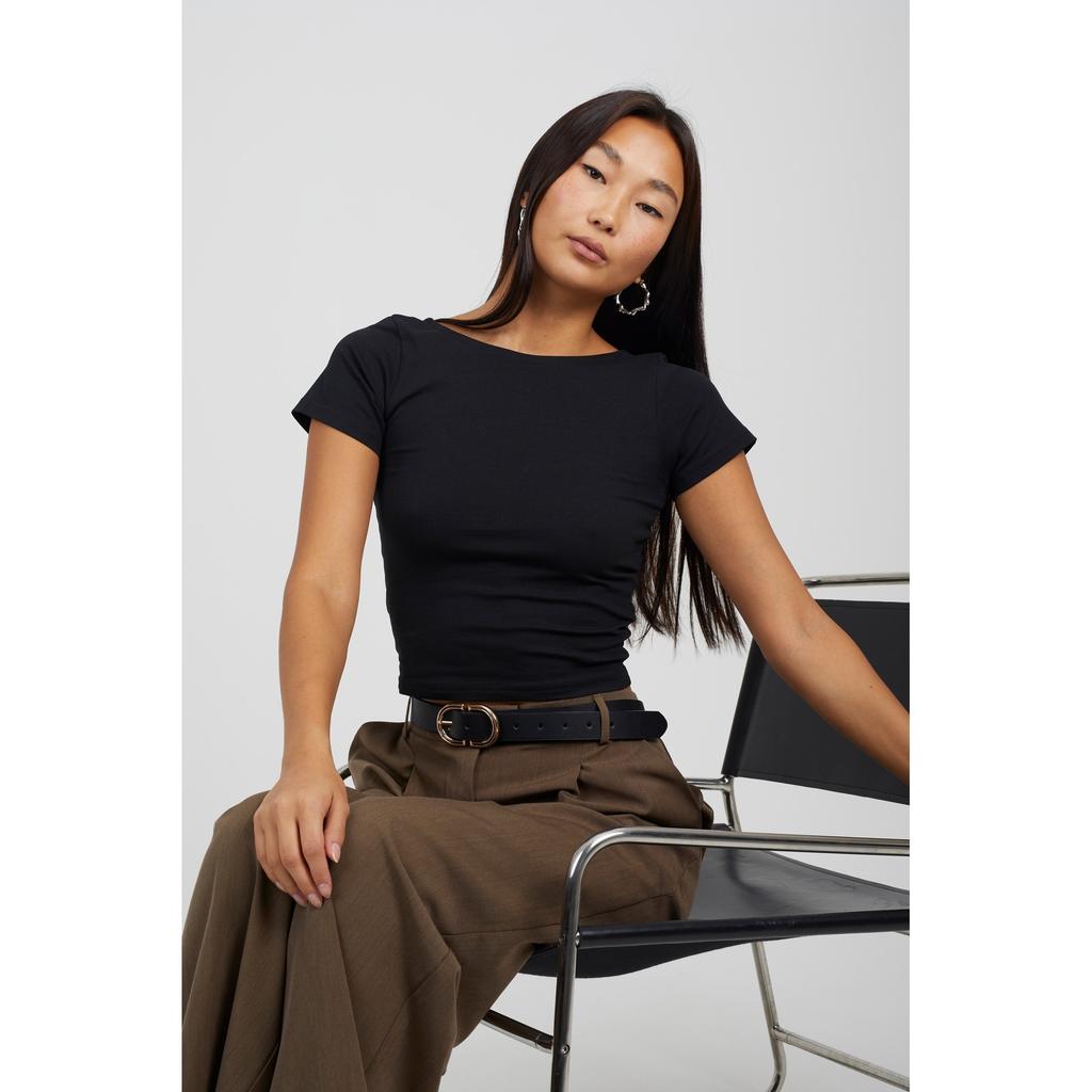 BRAVE SOUL Tricou pentru femei/doamne Pixie Fitted Scoop