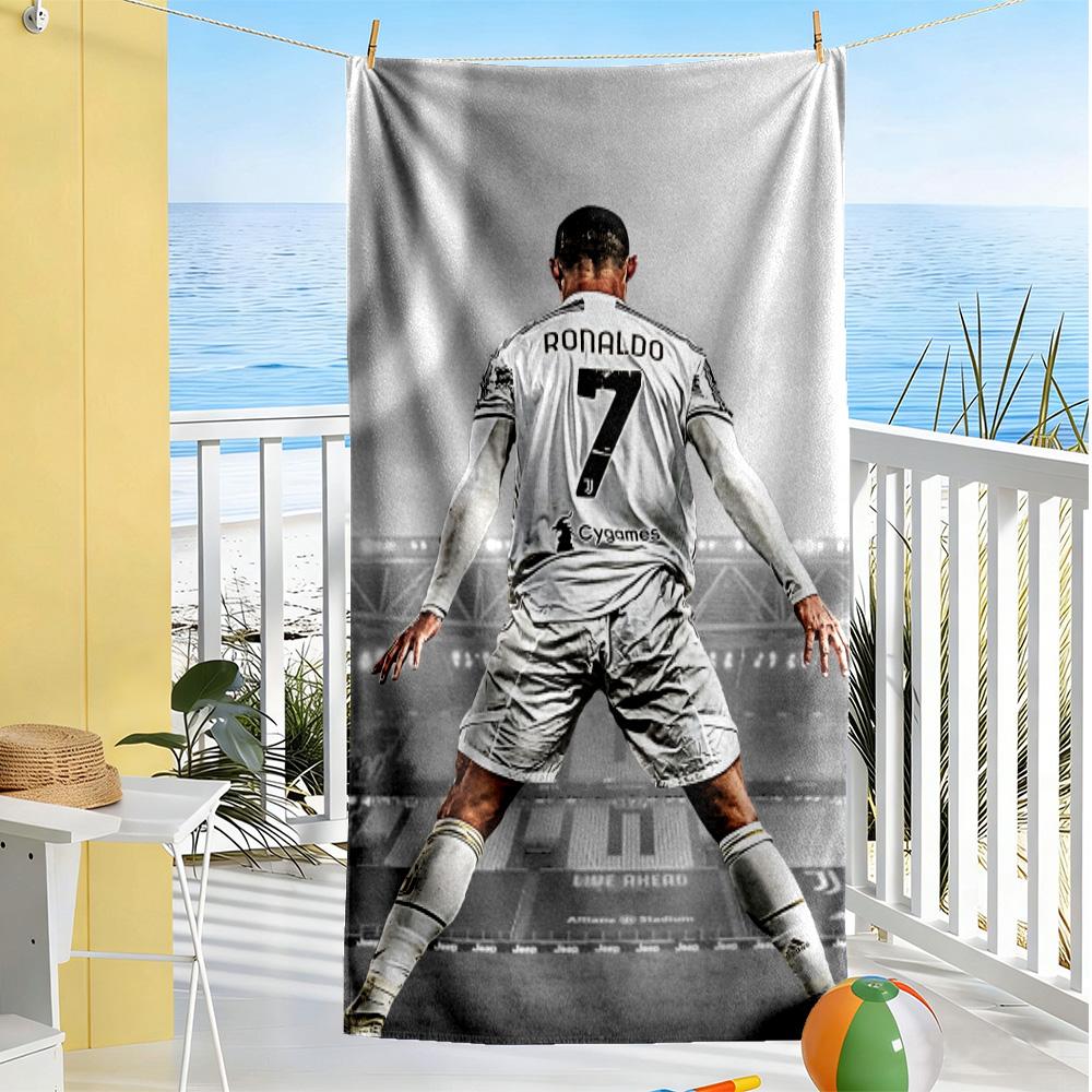 Cr7: Serviette de plage Révélée Séchage rapide Microfibre Douce Confortable Légère Portable pour la Natation, la Plage, le Camping, les Voyages, les Accessoires de Plage, la Salle de Sport