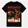 Hammerheart 1990 Thrash Metal Black Metal Viking Metal Tops Bathory TShirt Print Cotton Short Sleeve Casual Loose Tops Unisex