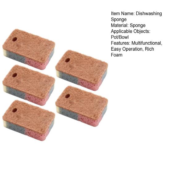 5/10Pcs Dishwashing Sponge Effective Cleaning Multifunctional Scratch-free Countertop Cleaning Sponge