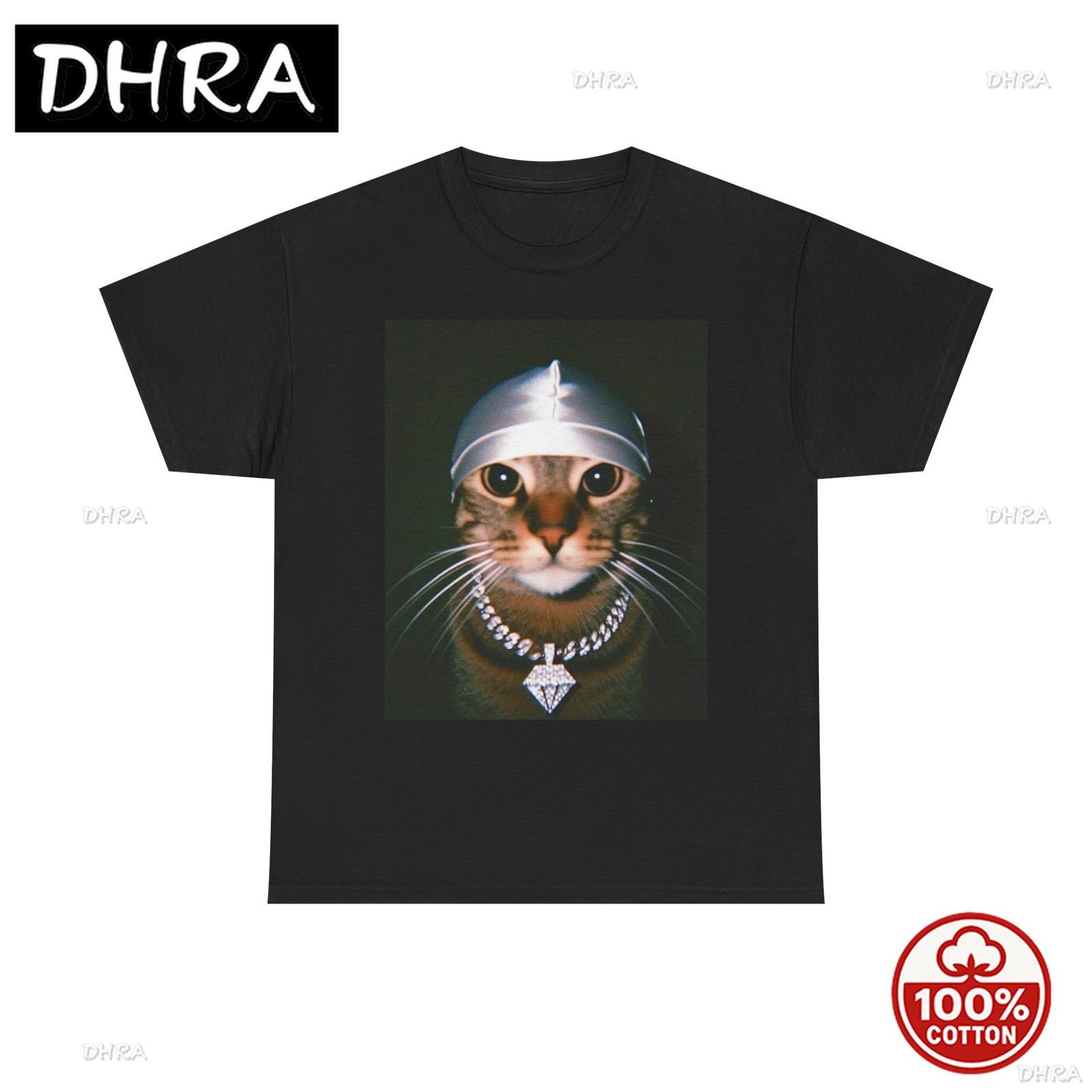 

Thug Cat Funny Graphic T Shirt Unisex Heavy Cotton Tee in Retro Look for Female Trendy Loose Casual Top Short Sleeve Tee Chill S