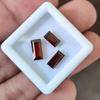 3 Pcs Baguette Cut 7-9 Mm Size Natural Garnet Gemstone Lot, Healing Gemstones.
