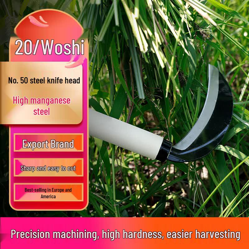 Long Handle Manganese Steel Sickle
