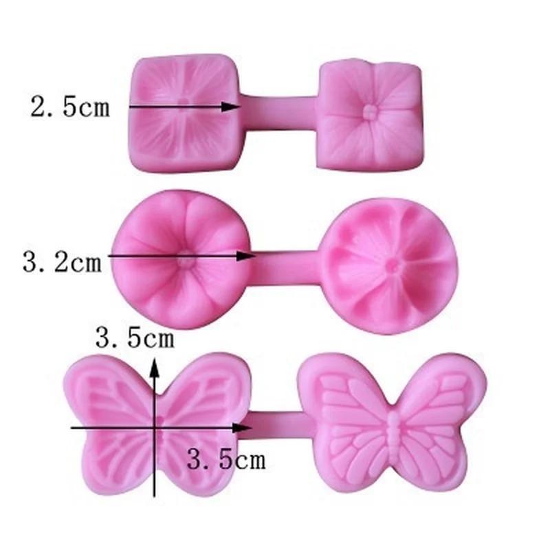 3D Blumenform Kirschblütenförmige Schmetterlingskuchenform Silikon Ausstecher Fondantkuchen Schokoladenformen