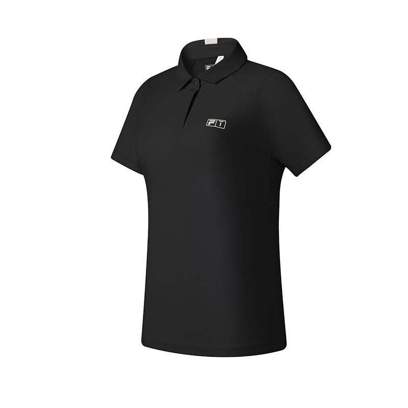 New FILA Golf Series Polo Shirt Women's Pitch Black A11W525108FBK