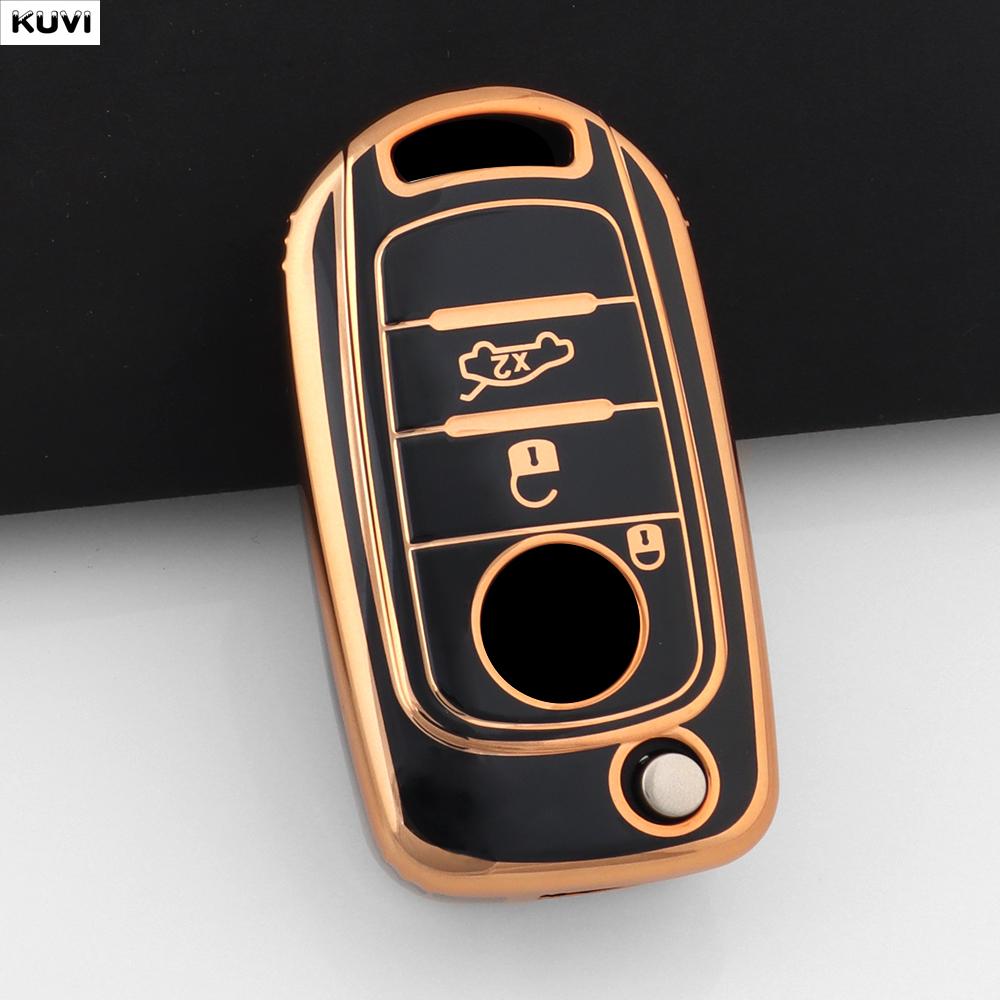 TPU Auto Fernbedienung Klappschlüssel Hülle Schale Fob Für Fiat Tipo Tprp Freedom 500X Doblo Argo Nuovo Grazie Schlüssel Schutz Zubehör beige