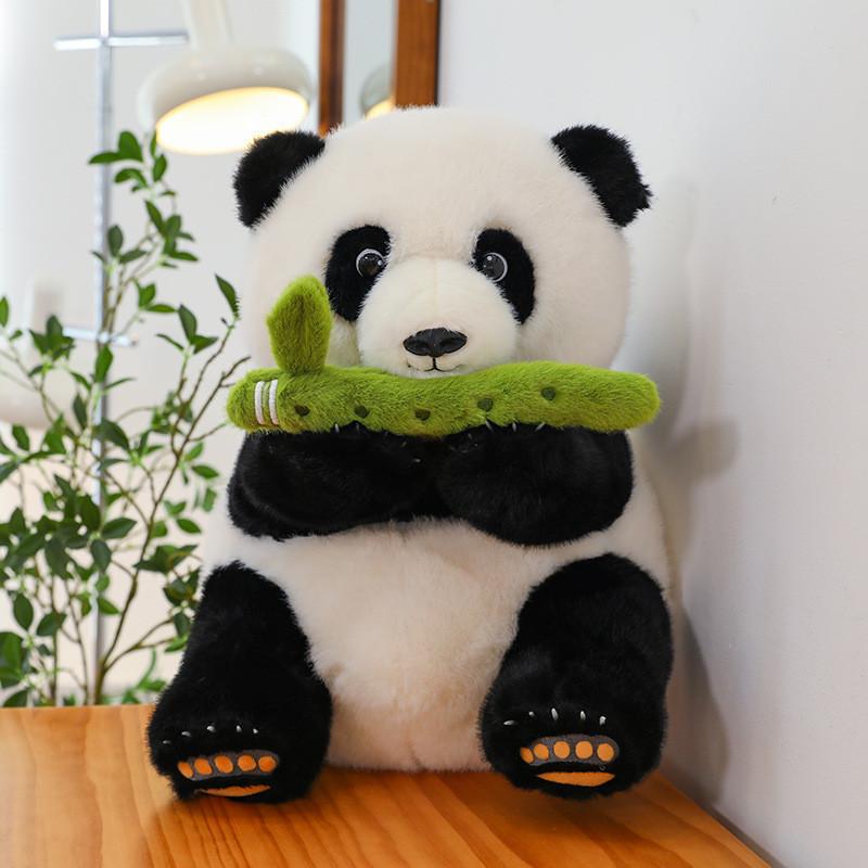Flute Panda Bamboo Plush Toys Cute Cartoon Childrens Sleep With Dolls Gifts