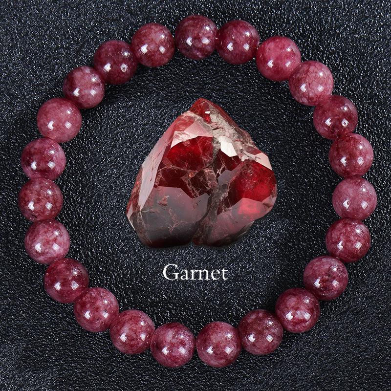 Apatite Sunstone Elastic Bracelet - Natural Agate Crystal Beads