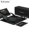 RBsunny Driving Sunglasses Men‘s Outdoor Polarized UV400 Glasses TR90 Fashion Women HD Mirror Lens Round Night Vision Eyewear