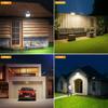 Solar Outdoor Light IP65 Waterproof Wall Lamp Remote Control 3 Modes Adjustable Angle 5m Extension Cable for Yard Garden Patio