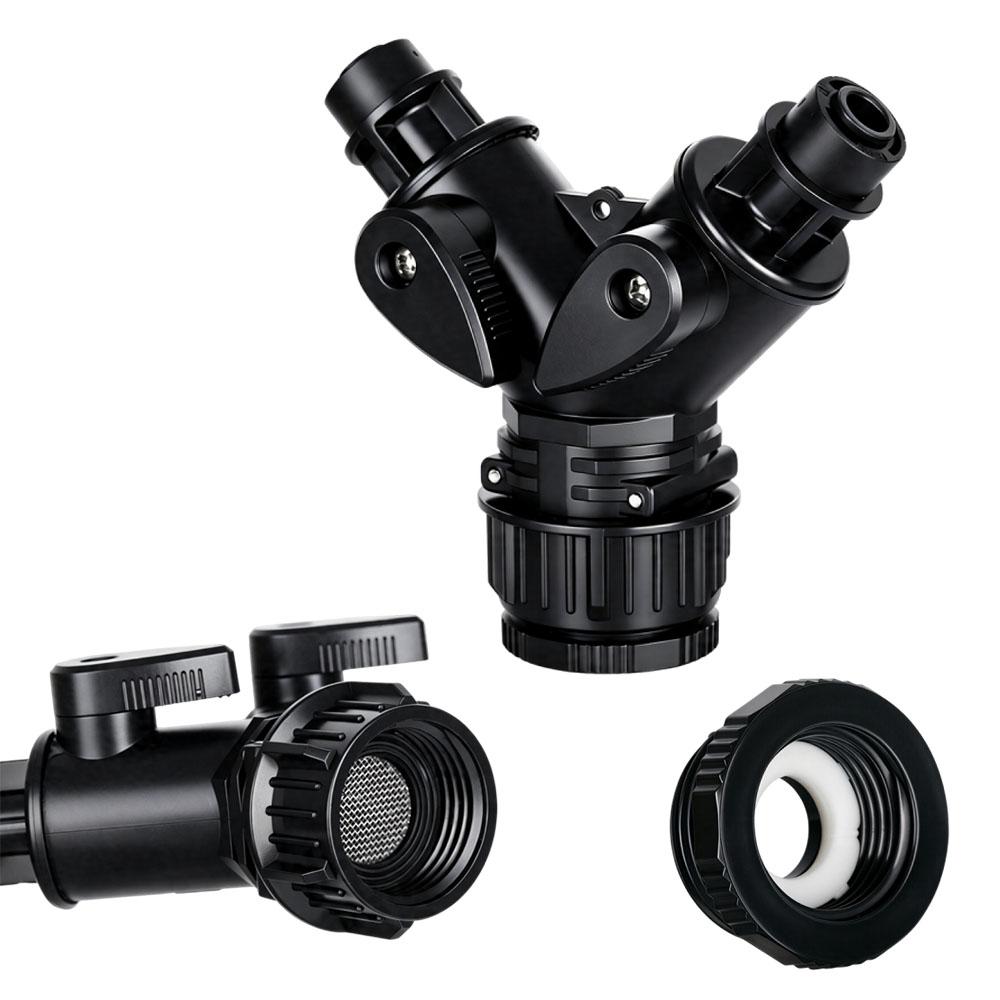 6mm Quick Connection Y-Type Automatic Water Distributor 1/2" 3/4" Thread Tap Adapter for 1/4" Pipe Garden Lawn Micro Irrigation