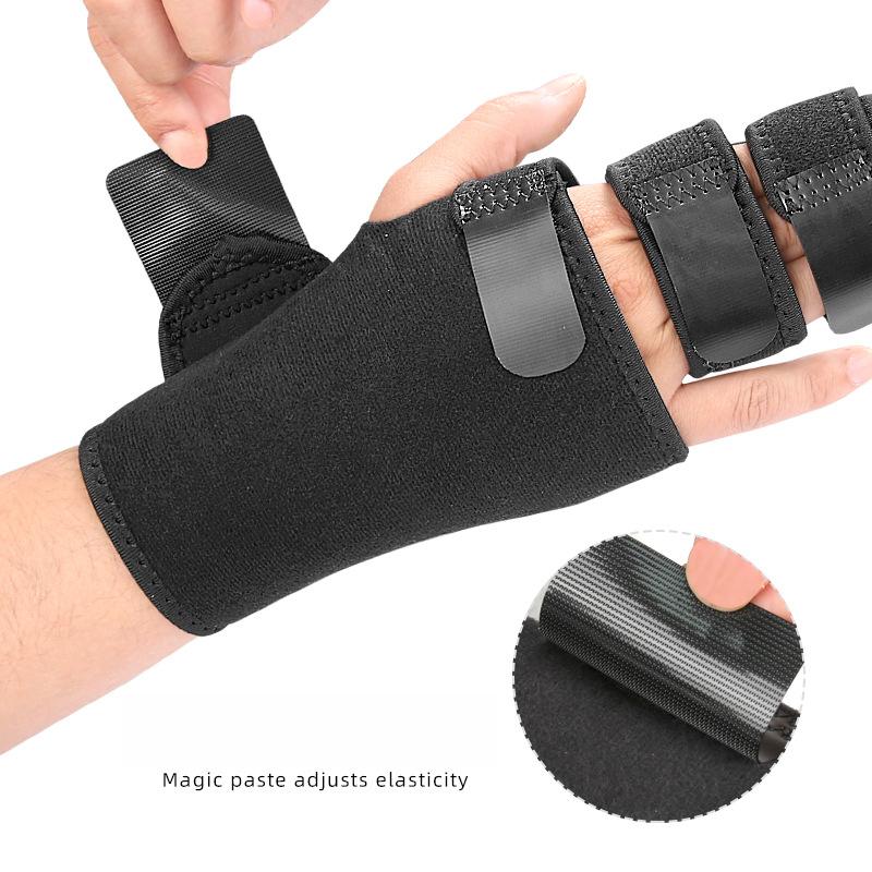 

Бандаж для фиксации пальца и запястья, обертывающий кость пальца, вальгусная фиксирующая шина, поддержка запястья алюминиевой пластиной, защитное снаряжение Left