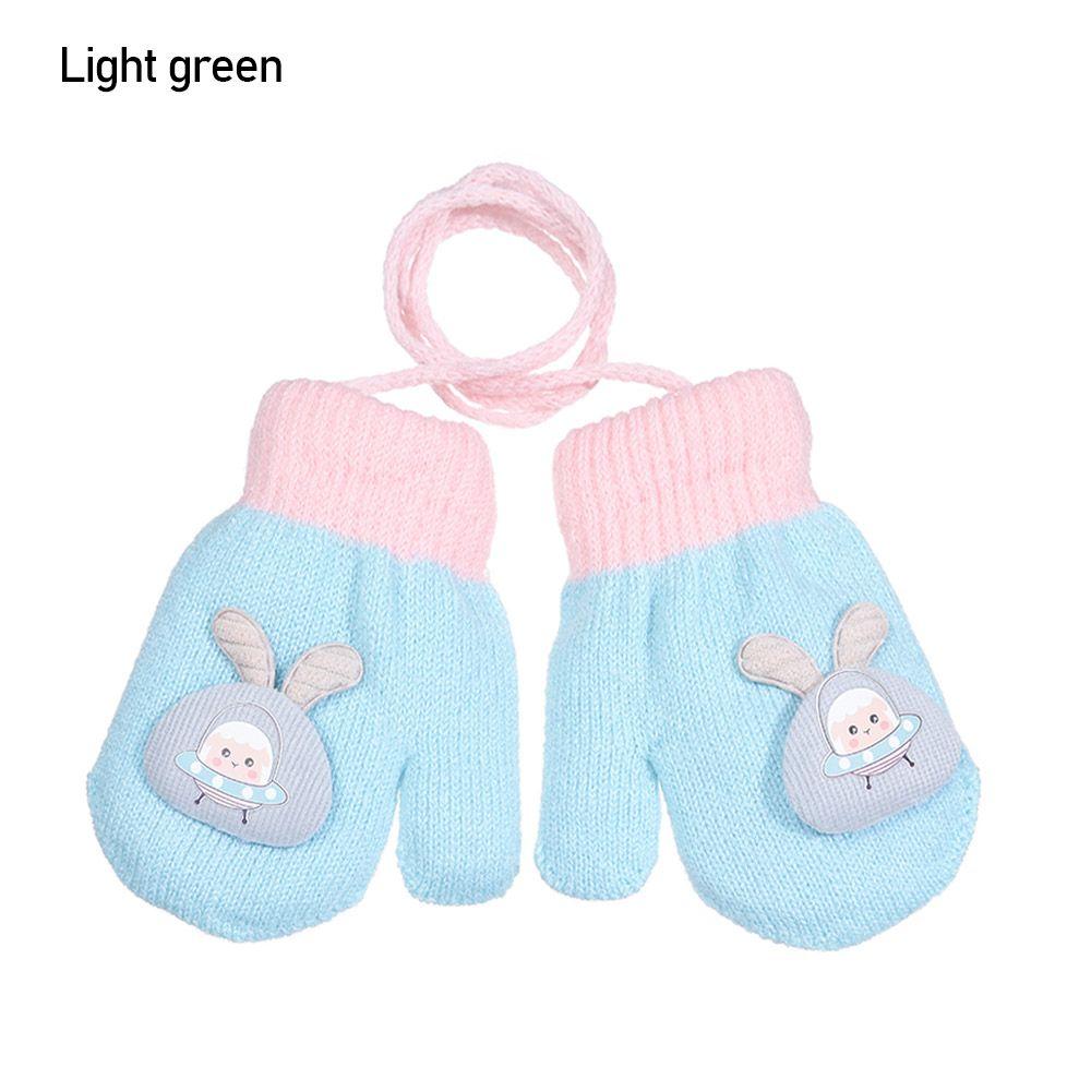 Thicken Mittens for Children Kids Mittens Winter Cute Knitted Gloves Toddler Warm Rope 1-6Years Boy Girl Baby Hand Gloves