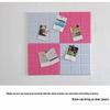 Colorful Felt 9-Grid Photo Wall Sticker: Self-Adhesive Message Board for Office