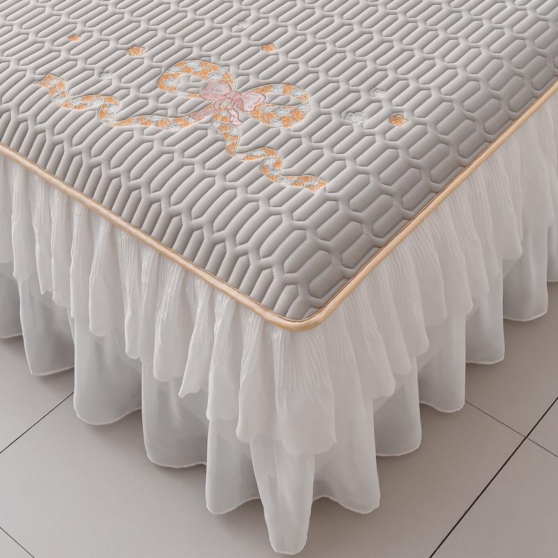 Summer New Ice Silk Latex Summer Mat Bed Skirt Three-Piece Washable Single Student Mattress