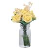 1:12 Dollhouse Yellow Rose Model Cute Simulated Miniature Clay Flower Decoration Accessories Gift