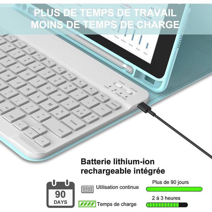 Keyboard Case for iPad A16 (11 ") / iPad 10 2022 (10.9") Blue PU Leather with Keyboard + Mouse + Stylus
