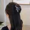 High-End Temperament Aerosol Blue Mountain Camellia Catch Clip Ladies' Hair Shark Clip Elegant Dress Hair Accessories