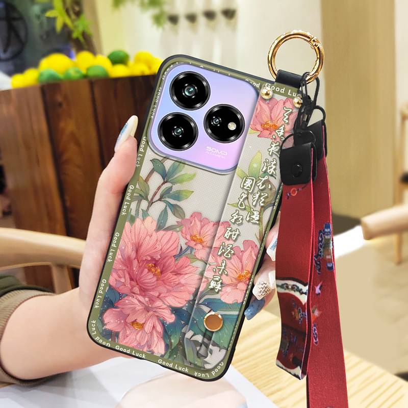Back Cover For Mom Phone Case For ZTE Blade V60 Design/Axon 60 Lite Wrist Strap Wristband Anti-dust Phone Holder Lanyard