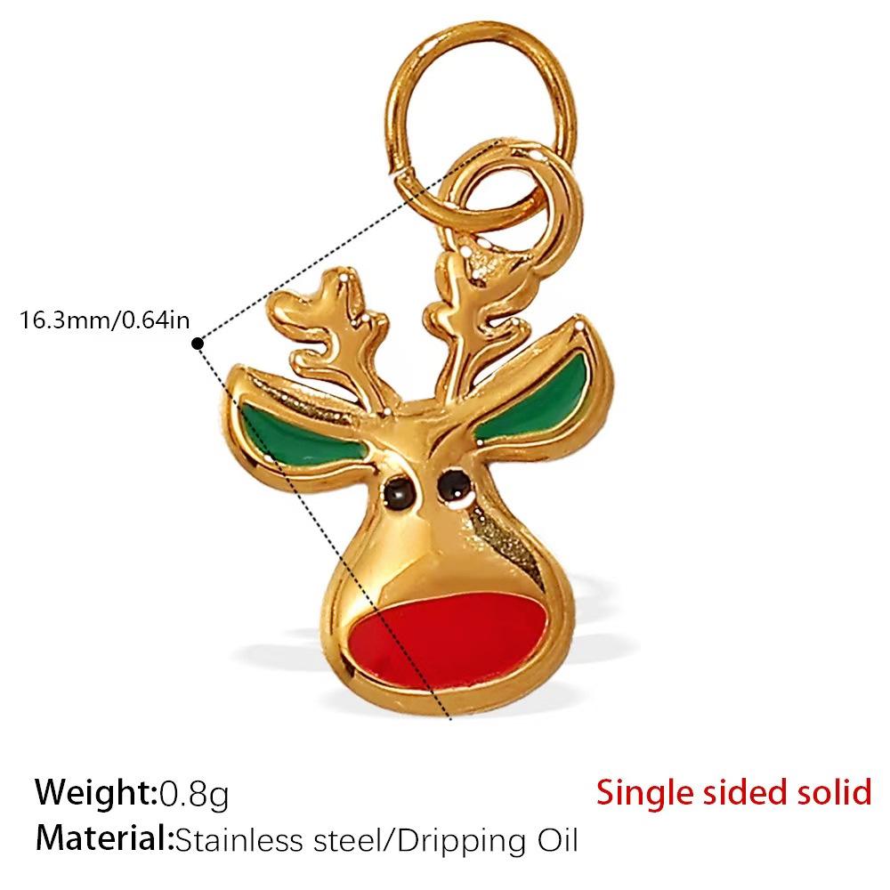 18K Gold-Plated Stainless Steel Elephant Pendant for Necklace or Bracelet