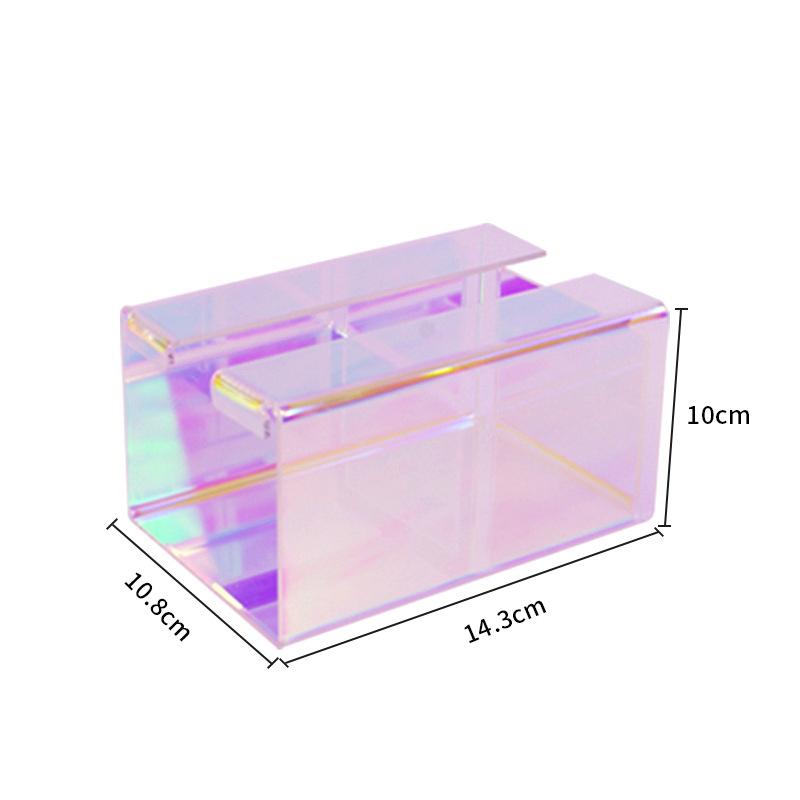 

Iridescent Acrylic Tissue Box Holder,Clear Tissue Box Dispenser for Facial Tissue,Napkin,Dryer Sheet for Bathroom,Vanity,Bedroom