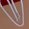 Women's Men's Fashion Solid Silver Plated 6mm Snake Chain Necklace No Pendant