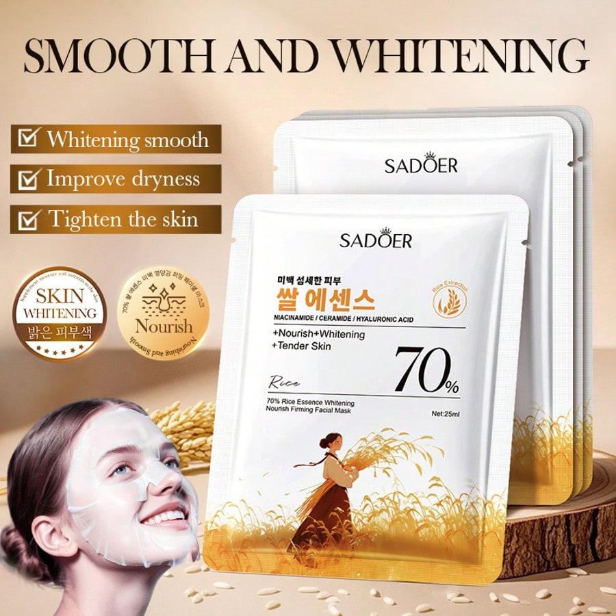 1/3/5/10PCS Rice Essence Mask, Nourishing And Firming, Hydrating,Brightening Smooth,Improve Dryness