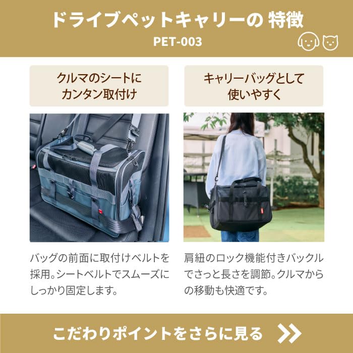 OGK Giken Drive Haustiertransportbox Drive Auto Ausflug Hund/Katze PET-003