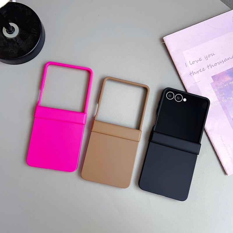 Luxus Helle Bonbonfarbe Faltbares Silikon Offizielle Hülle Für Samsung Galaxy Z Flip 7 6 5 4 3 Zflip7 Matt Stoßfest Hart PC Abdeckung
