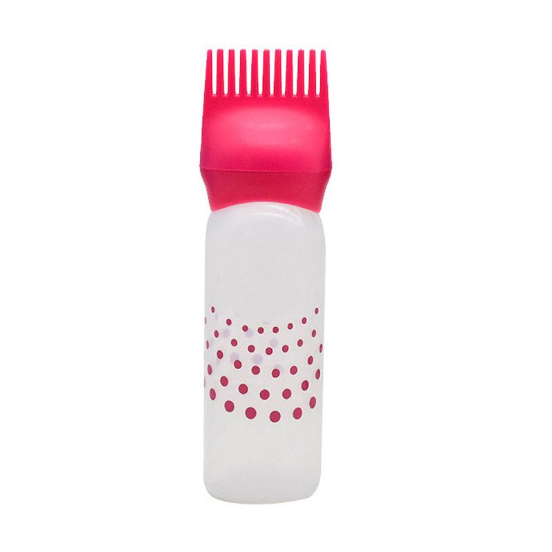 1Pcs 160ml Refillable Hair Coloring Bottle Applicator Comb Plastic Dyeing Shampoo Hair Comb Bottle Salon Hair Coloring Tools Supplies