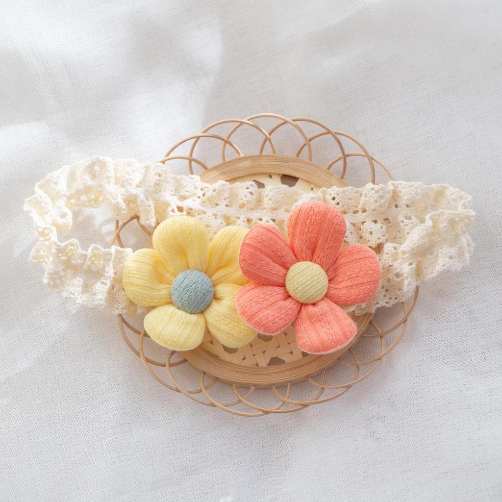 0-3 Yr Baby Headband: Gentle Fit, Flower Design for 100-Day & 1st Birthday Celebrations
