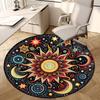 1pc Cosmic Mandala Artwork Round Carpet, Made of Polyester,Perfect for Decorating Office Chairs, Living Rooms Fplt043