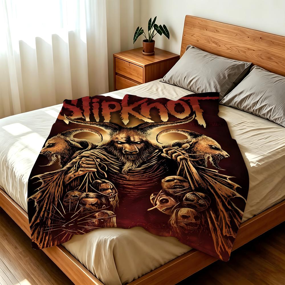 Band S-Slipknot Throw High-Density Short Plush Blanket Soft Skin-Friendly for Sofa Nap Air-Conditioned Room