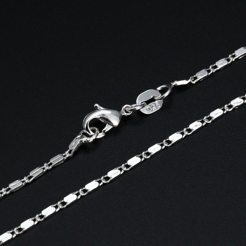 Men's Women's Fashion Simple Luxury Silver Color Charm Chain Necklace Jewelry
