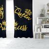 Black Crown Printed Curtains Suitable Bedroom Living Room Study Private Curtain Polyester Perfect For