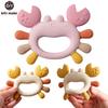 BPA Free Silicone Baby Teether Baby Toys 0 To 12 Months Chewing Teething Toys Crab Multicolor Teether Baby Silicone Toys Gift