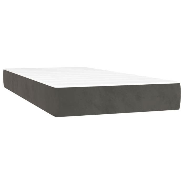VidaXL Matelas de lit à ressorts ensachés 80x220 cm epaisseur 20 cm velours,matelas,matelas de lit,matelas à sommier tapissier
