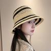 Hat Women's Woven Hollow Straw Hat Summer Breathable Sunshade Sun Protection Hat Outdoor Beach Face Small Versatile Basin Hat